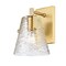 Z-Lite Analia Wall Sconce, 1-Light, 6.5 In.W x 7.5 In.L x 9.25 In.H, Modern Gold/Clear Ribbed 1101-1S-MGLD - alternate 8